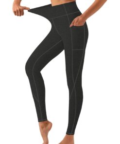 Alternative view of Plus-Size High Waisted Yoga Pants with X-Band Side Pockets Tummy Control Workout Leggings for gym runnings 0XL-5XL Inclusive