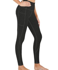 Alternative view of Women's High Waisted Yoga Pants with X-Band Side Pockets Tummy Control Workout Leggings for gym running