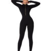 25 Women's Long Sleeve Bodycon Zip Jumpsuits