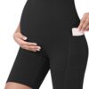 Sunzel Maternity Yoga Shorts for Women High-Waisted Pregnancy Workout Shorts with Pockets Stretchy Wide Elastic Waistband Pre Postpartum Activewear