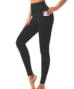 Plus Size High-Waist Yoga Pants with Pockets Stretchy Workout Leggings for Women 0XL-5XL Ideal for Curvy Figures Yoga Gym