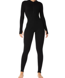 Alternative view of 28 Striped Casual Yoga Sports Zip Jumpsuit