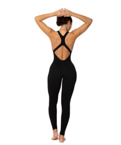 Alternative view of Internally padded racerback sleeveless jumpsuits