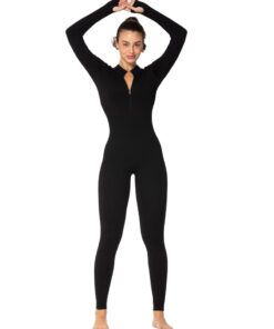 28 Striped Casual Yoga Sports Zip Jumpsuit